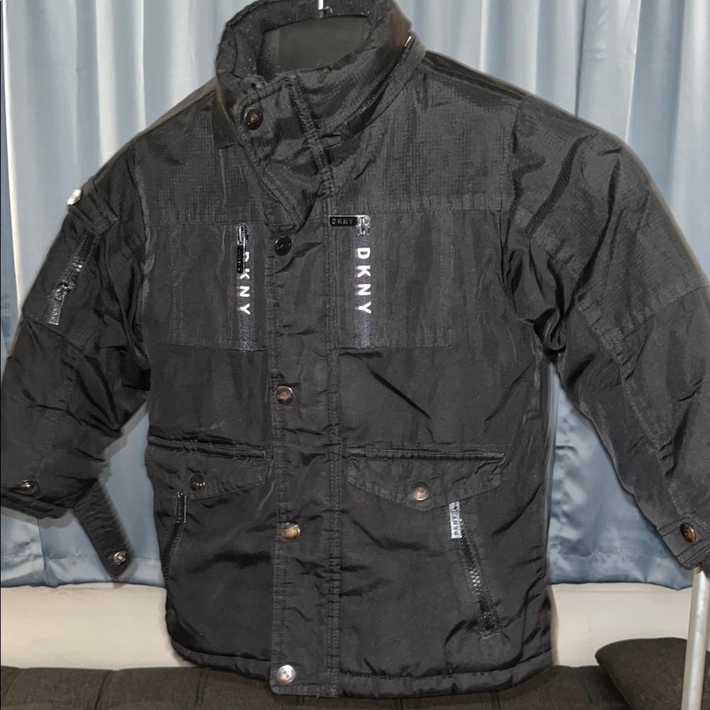 DKNY Charcoal Quilted Jacket